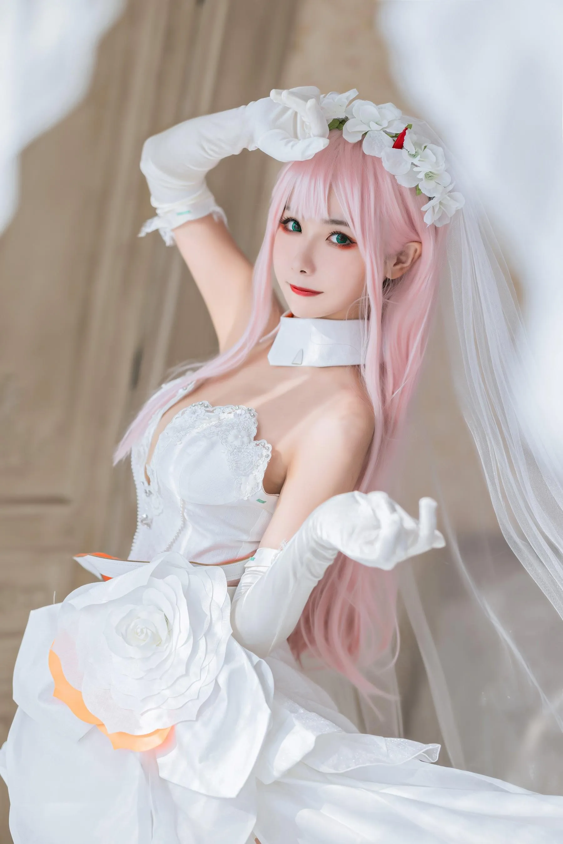 Momoko葵葵 – NO.36 DARLING in the FRANXX 02 泳装 兔女郎花嫁 [61P]插图3